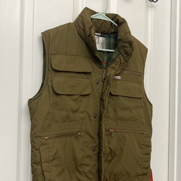 Windbreaker Brand | Vintage 90s Olive Green Utility Vest Small - Picture 2 of 10